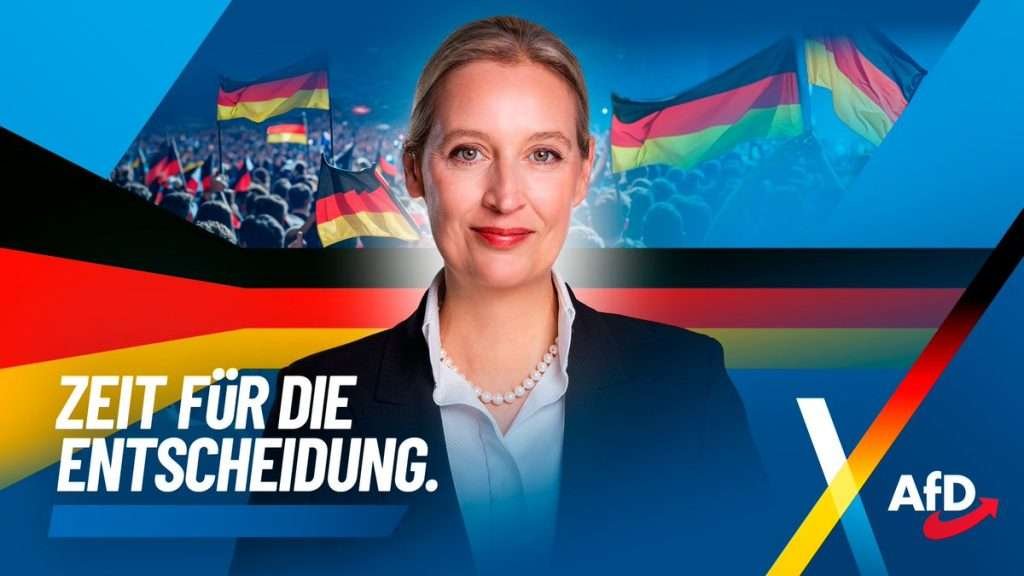 Elezioni Germania vira a destra, donna d'affari, patriottismo, sorridente, adulto, allegro, donne, computer grafica, guardando la telecamera, affari, identità, successo, abito