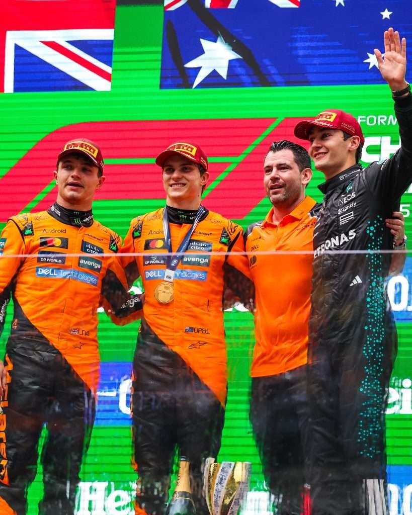 Piastri Norris Russel gran premio cina formula uno classifica premio corsa gara