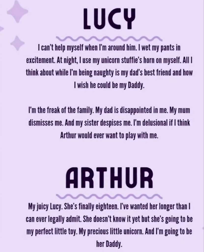 Lucy e Arthur estratti di dialogo romanzo daddy's little toy