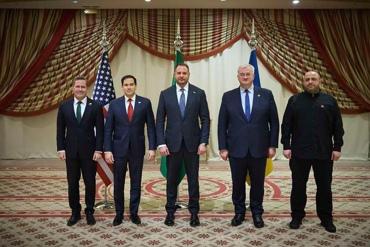 Mike Waltz Marco Rubio Andriy Yermak, Andriy Sybiha e Rustem Umerov