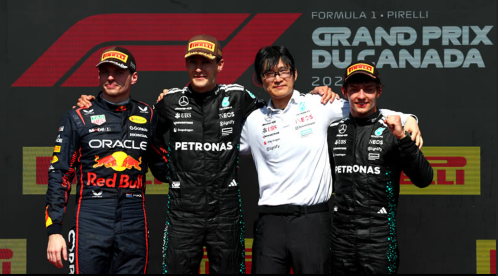 Il podio del Gran Premio del Canada
