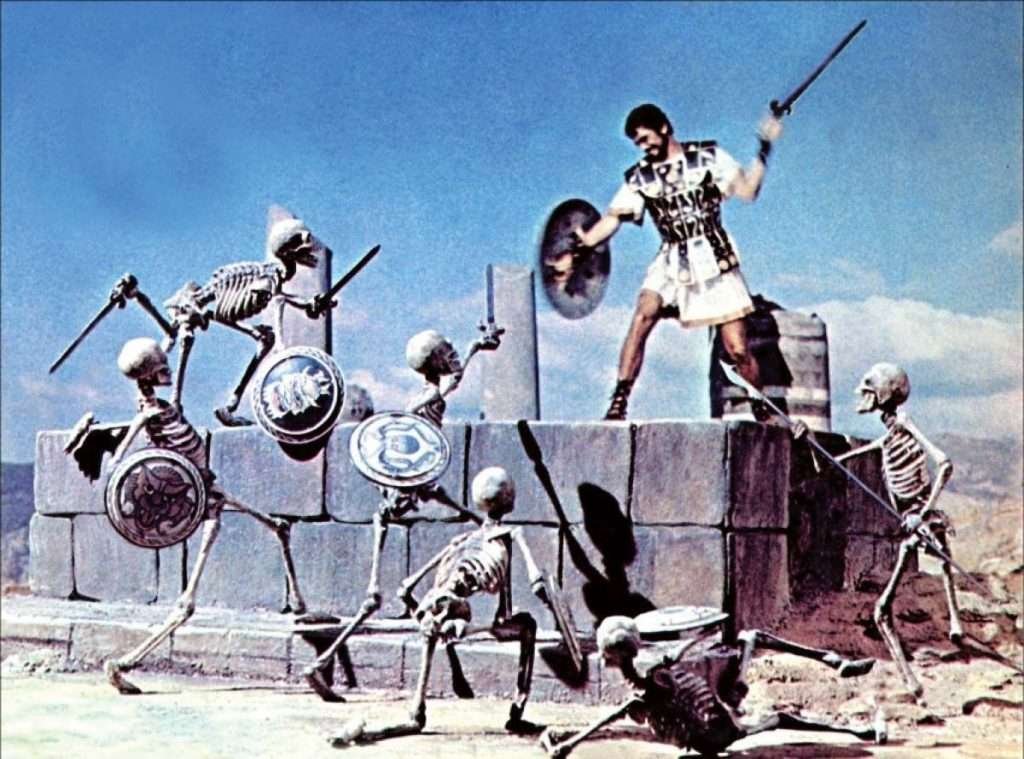Jason e gli Argonauti del 1963 film cinema storia ripresa scheletri