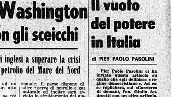 articolo pier paolo pasolini