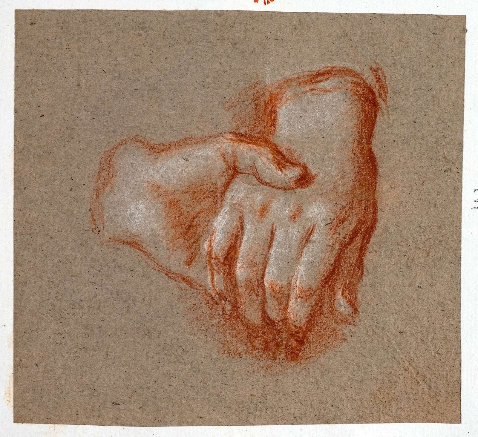 Mancino mani che si toccano disegno